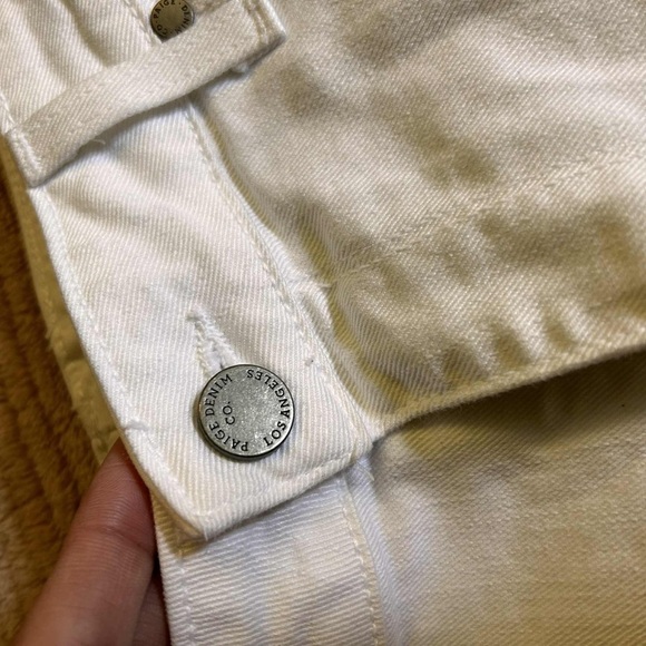Paige Jimmy Jimmy Short Women's White Denim Shorts - Picture 4 of 7